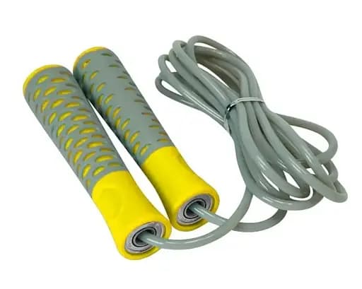Скакалка PowerPlay 4206 Jump Rope PRO+ Серо-желтая 2,75 м (PP_4206_Grey/Yellow) - фото 3