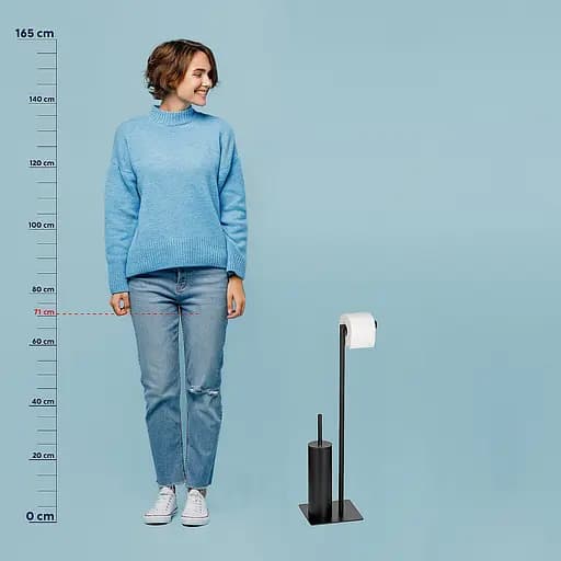 Набор аксессуаров для туалета Kela Style 20x20x71 см черный (22498) - фото 4