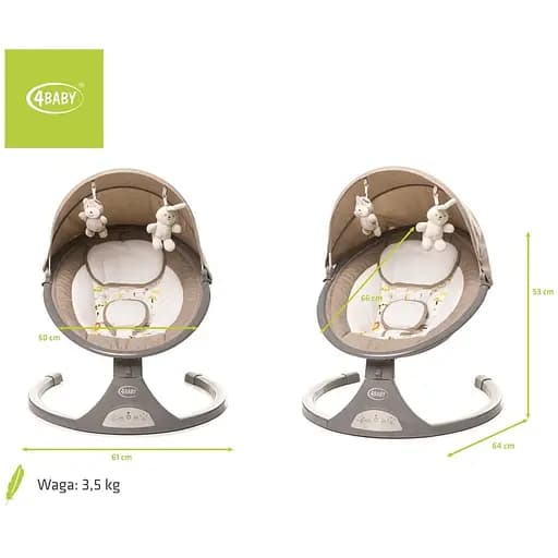 Заколисуючий центр 4Baby Rock'n Relax XXIII Camel - фото 7