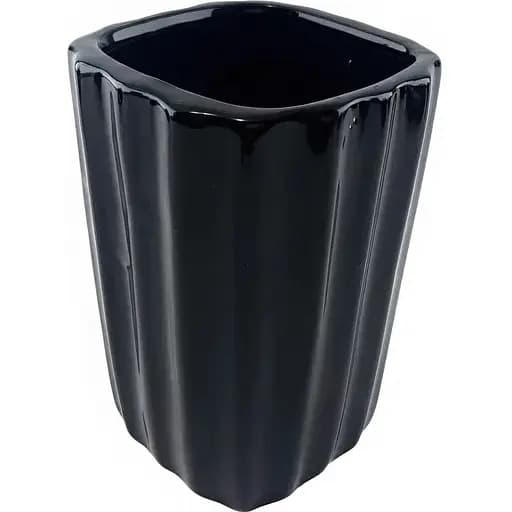 Набор аксессуаров для ванной комнаты No brand керамический черный 4 предмета 29x20.5x10 см - фото 4