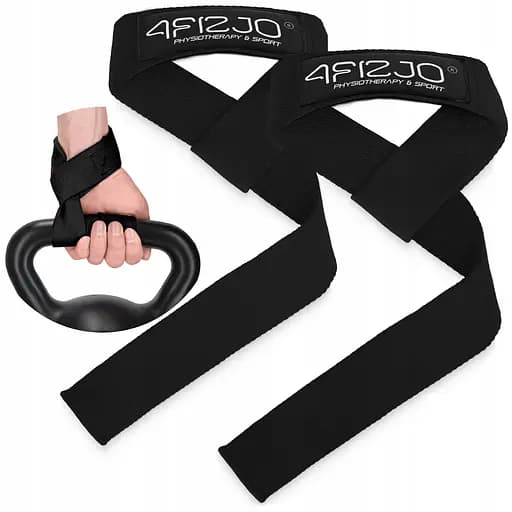 Лямки для становой тяги 4FIZJO Deadlift Straps Black (P-5905973402279) - фото 2