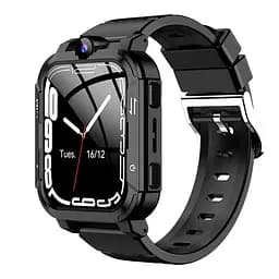 Дитячий смарт-годинник Y76, 4G GPS Wi-Fi SIM камера SOS IP67 чорний - мініатюра 3