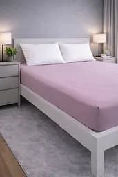 Простыня 160х200+30 см пудровый