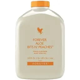 Стабилизированный гель алоэ вера Forever Living Aloe Bits N' Peaches, 1 л с персиковым пюре