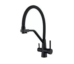 Змішувач для кухні Wezer з підлкюченням до фільтру INX4A-08-BLACK