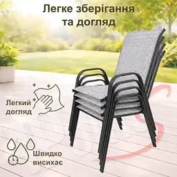 Комплект садових меблів 4Points Milano-4 з прямокутним столом 150х90х70см - мініатюра 7