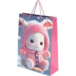 Пакет подарунковий Зайка на гойдалці YX05093 Різнокольоровий