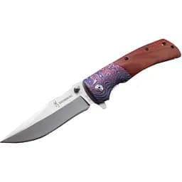Нож складной Browning-DA142, ручка сталь + дерево с рисунком, длина 228 мм, 247 гр, Box