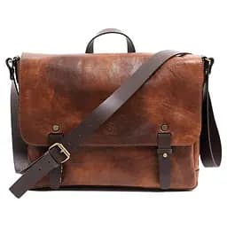 Шкіряна чоловіча сумка через плече Time Resistance 28х36х10 см nsa0001299