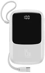 Портативна батарея Powerbank Baseus Q-Pow Digital Display With Type-C Cable 10000 mAh PPQD-A02 White