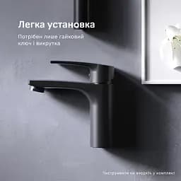Змішувач для умивальника AM.PM Pride чорний F7C02122 - мініатюра 7