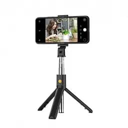 Селфі палиця штатив тринога для телефона Bluetooth з пультом Selfie Stick K07 Чорний - мініатюра 2
