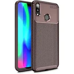 Чохол-накладка iPaky Carbon Fiber Series/Soft TPU Case HuAwei Y9 2019 Brown