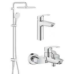 Набір змішувачів Grohe Eurosmart 3 в 1 для ванної кімнати UA123246R1 Хром