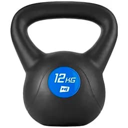Гиря Hop-Sport HS-PB012KB виниловая 12 кг черная с синим