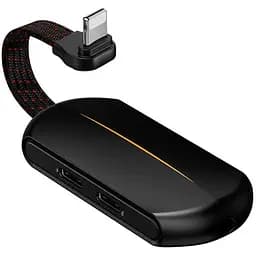 Перехідник Baseus Gamo 3-in-1 Lightning Male to Dual lightning/3.5 мм Female Adapter L47