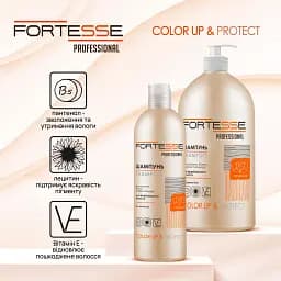 Шампунь Fortesse Professional Color Up & Protect Стійкість кольору для фарбованого волосся з дозатором1 л - мініатюра 2