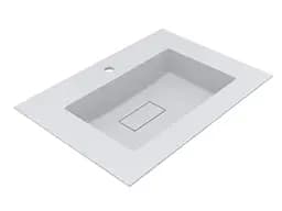 Умивальник Miraggio ERICA 700 (8813351) Miramarble, Глянцевий, Накладний/Врізний, Білий