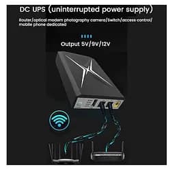 UPS ДБЖ бесперебойное питание для роутера, терминала ONU 9V/12V Voltronic DCP018W 10400mAh - мініатюра 3