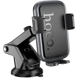 Магнитный универсальный автомобильный держатель Hoco H79 на присоске с зажимами в машину Черный