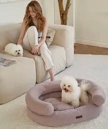 Лежак ортопедичний для собак "Marshmallow" рожевий M (90*75) - мініатюра 3