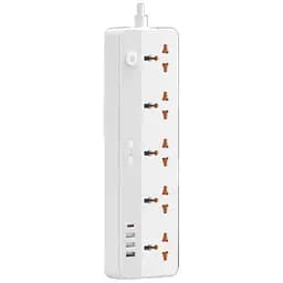 Сетевой фильтр Biva PS-06 5 sockets + 3USB 15W + 1TypeC 20w 2m Power Strip White