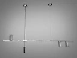 Перлина колекції, модна люстра підвіс в стилі Loft, 4 лампи, хром