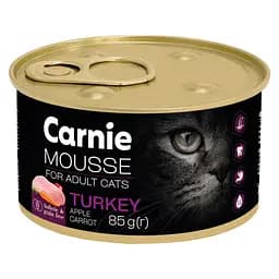 Консерва для котов Carnie мясной мусс с индейкой, яблоком, морковью и желе 85 г 
