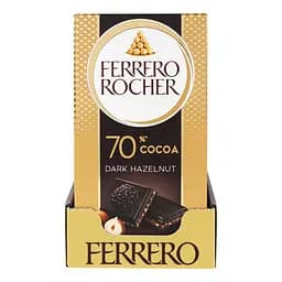 Шоколад Ferrero Rocher чорний (70%) з лісовим горіхом 90 г - мініатюра 3