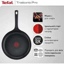 Сковорода Tefal Trattoria Pro 28 см сіра (G6120644) - мініатюра 6