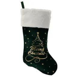 Носок новогодний декоративный Chomik 5900779900202_1, 50 см, зеленый