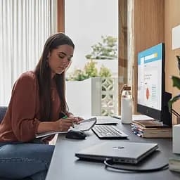 Комп'ютер персональний HP моноблок ProOne 440-G9 23.8' FHD IPS AG Intel i5-12500T 8GB F512GB UMA WiFi кл+м 3р DOS чорний (6D375EA) - мініатюра 2