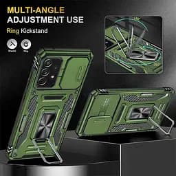 Ударостійкий чохол Camshield Army Ring для Samsung Galaxy A73 5G Оливковий / Army Green - мініатюра 3