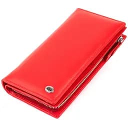 Вертикальний гаманець шкіряний жіночий ST Leather 19275 червоний