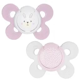 Силіконова пустушка Chicco Physio Comfort, 0-6 міс., рожева, 2 шт. (74931.11.00.00)