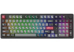 Клавиатура игровая механическая GamePro MK-305-BK Asgard Drakkar Keychron Super Red Switch Bluetooth 5.2/2.4 ГГц/USB Black