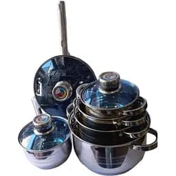 Набор посуды Royalty Line RL-1801B Серебристый 18 предметов