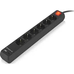 Мережевий фільтр живлення REAL-EL RS-PROTECT 605 3m, black (EL122300041) - мініатюра 2