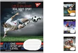 Тетради ученические 18 листов линия. YES Real sport, 25 шт. в упаковке