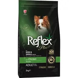 Сухой корм для собак малых пород Reflex Plus с курицей 3 кг