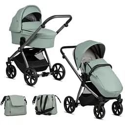 Коляска Tutis Mio Leather Sage, 2 в 1, м'ятна (1232039)
