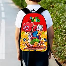 Рюкзак детский Марио "Super Mario" 34х27см, городской ранец для мальчика с принтом (00357)