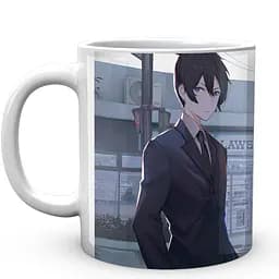 Кружка GeekLand Chainsaw Man Человек Бензопила Аки Павер CM 02.23 330 мл белая