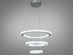 Кришталева світлодіодна LED люстра для високих стель Diasha 7201-6AS - мініатюра 3