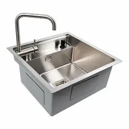 Кухонна мийка прихована нержавійка Platinum TZ 50x50, Нержавіюча сталь