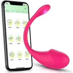 Смарт віброяйце силіконове Love Spouse USB вібратор з дистанційним керуванням 9,5 см Рожевий