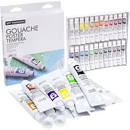 Фарби гуашеві художні Art Ranger, 12 мл, 24 кольори, Gouache, EG2412