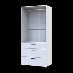 Шафа для одягу Doros Торн Білий 2 ДСП/3Ш (штанга) 90х51.6х200 (44900437) - мініатюра 4