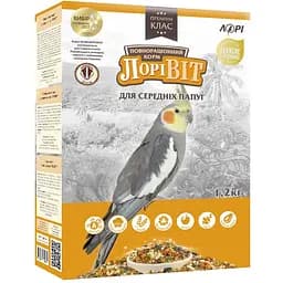 Корм для средних попугаев ЛоріВіт полнорационный 1.2 кг