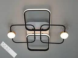 Современная потолочная светодиодная люстра с пультом, 55Вт, белый.